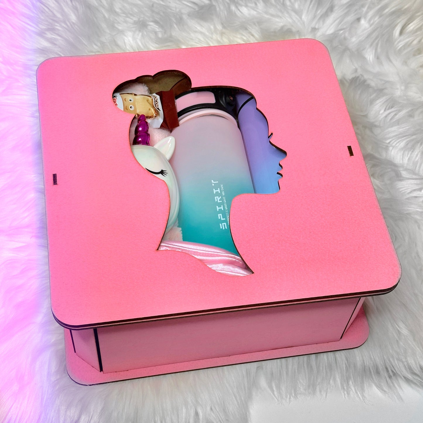 Pink gift box 25 cm