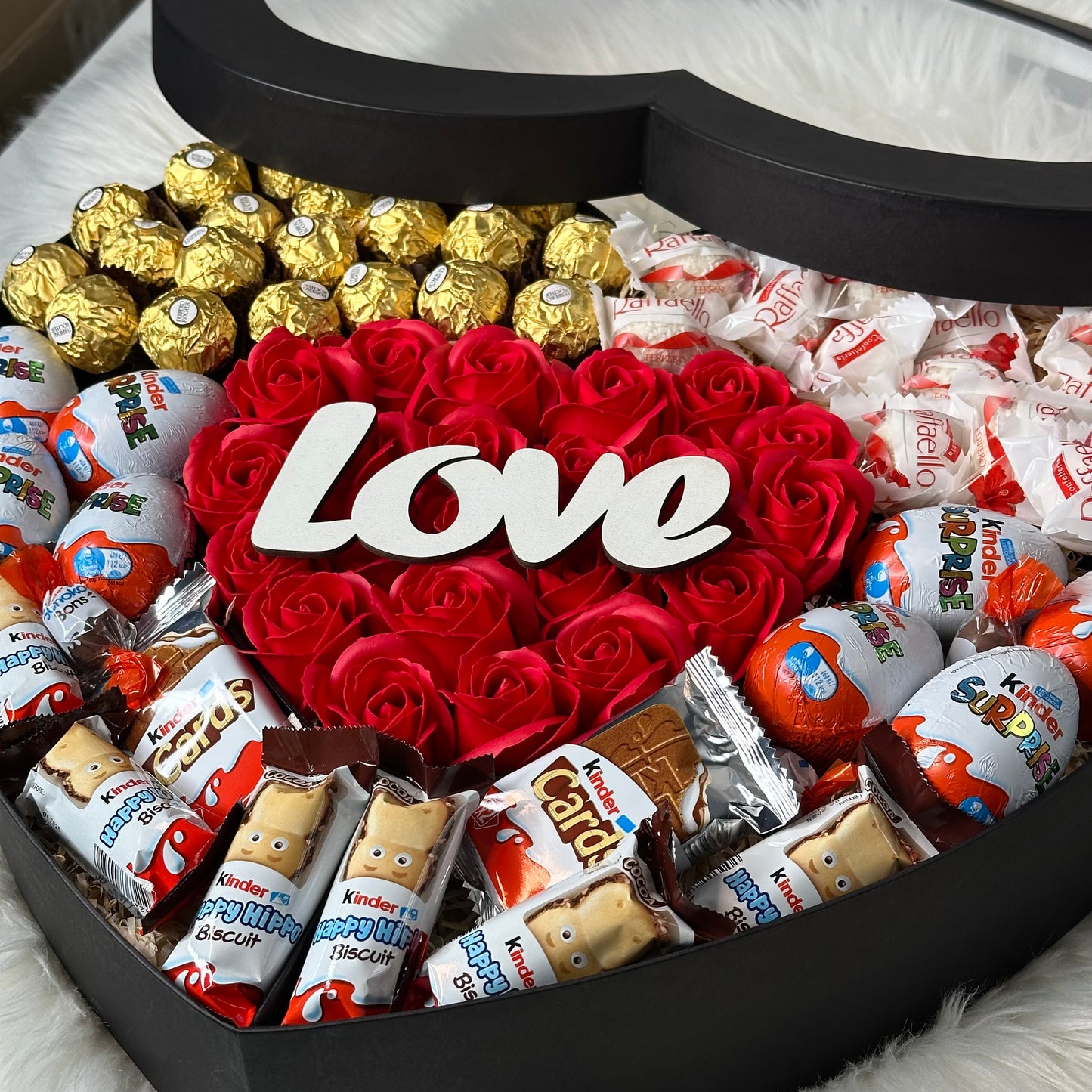 Large Black Heart Box 47 cm