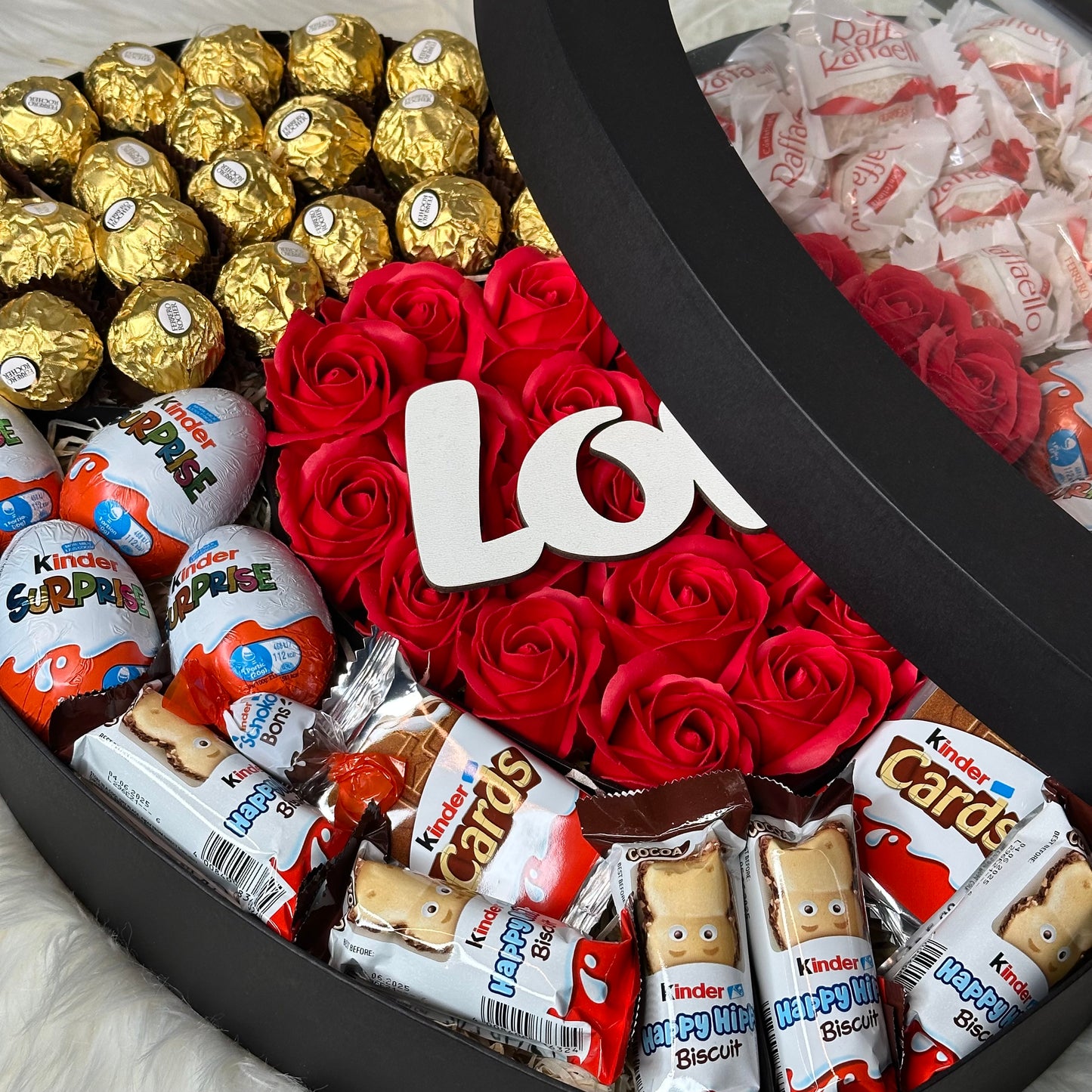 Large Black Heart Box 47 cm