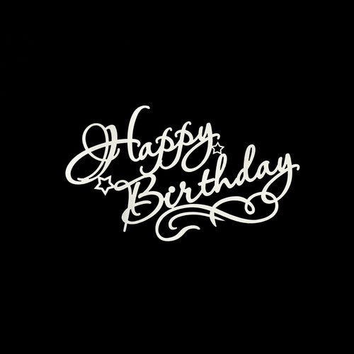 “Happy Birthday” Wooden Topper